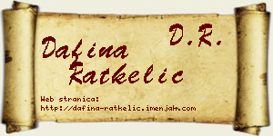 Dafina Ratkelić vizit kartica